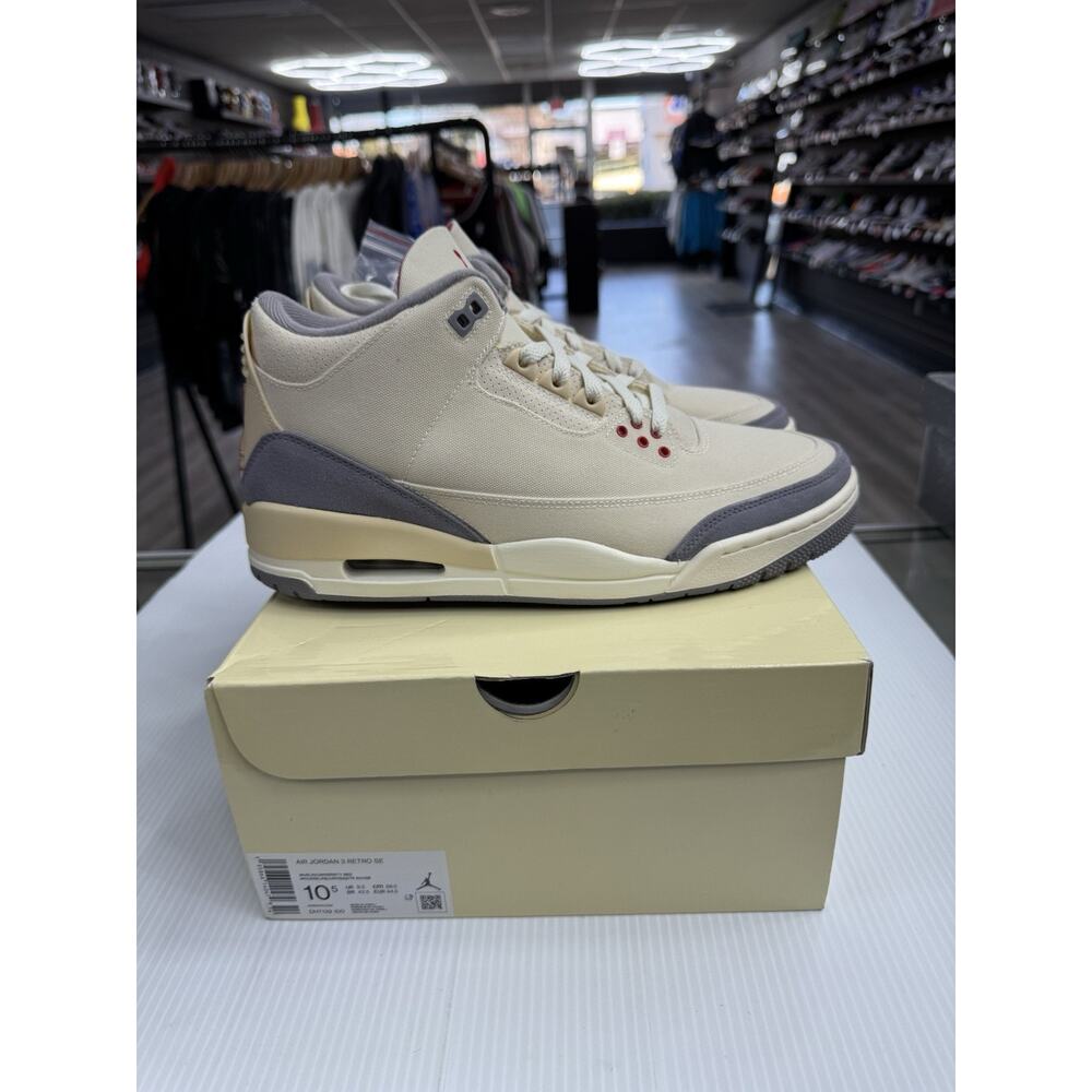 Air Jordan 3 Retro SE Canvas Muslin DH7139-100 2022 Size 10.5 - Picture 3 of 8